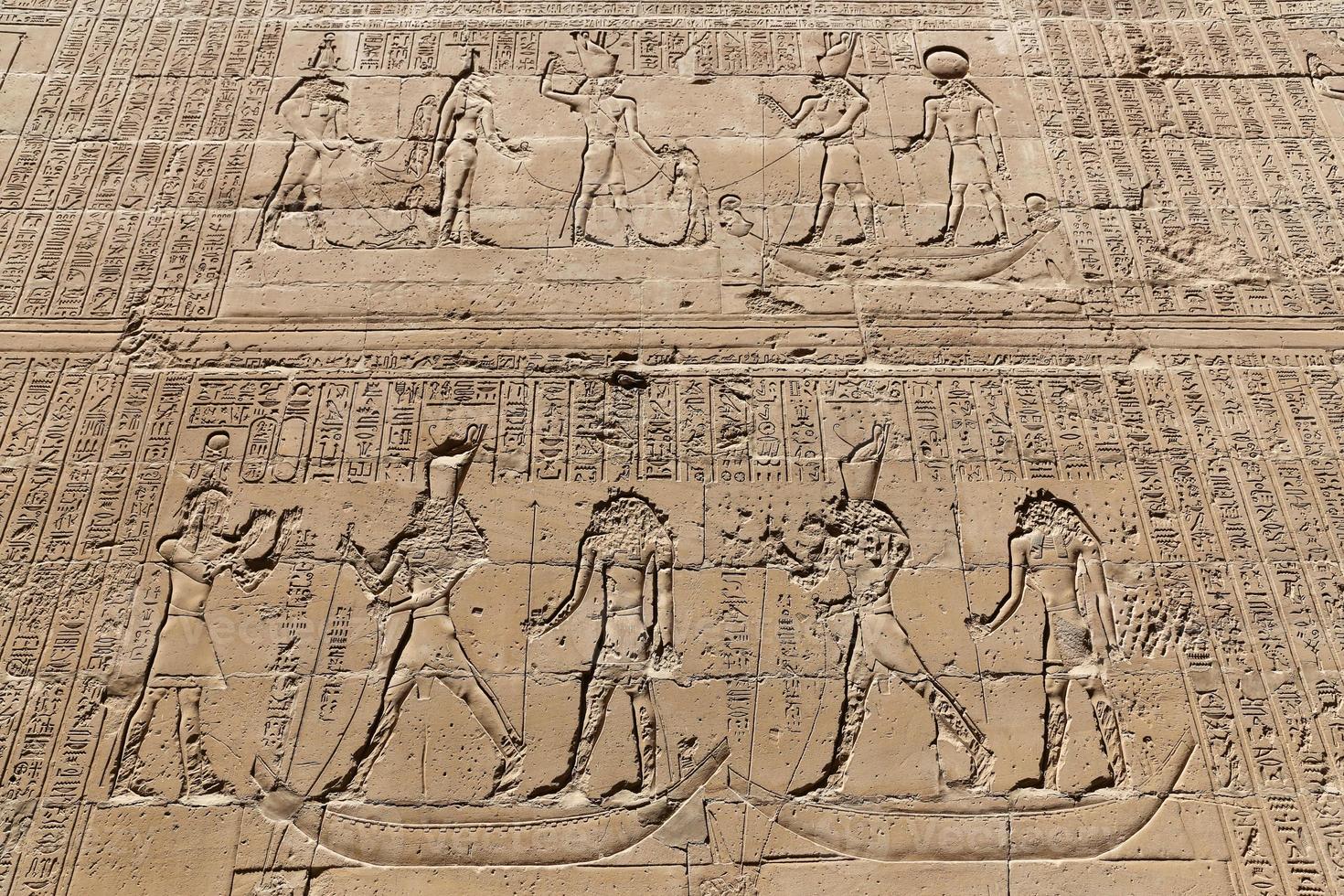 Scene from Edfu Temple in Edfu, Egypt photo