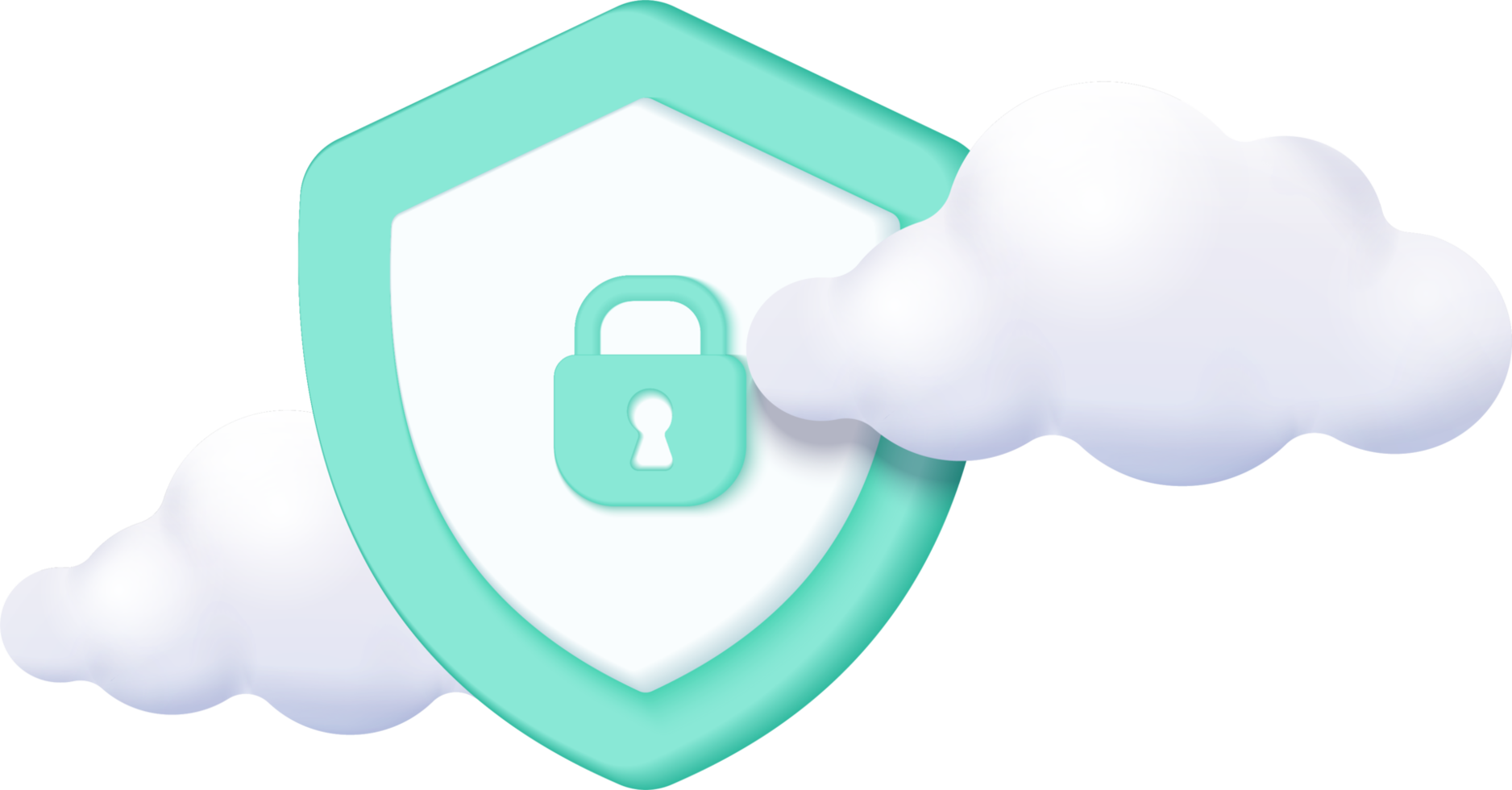 3D password secure for online payment on cloud blue sky background concept, user account for 3d security with payment protection on isolated render png