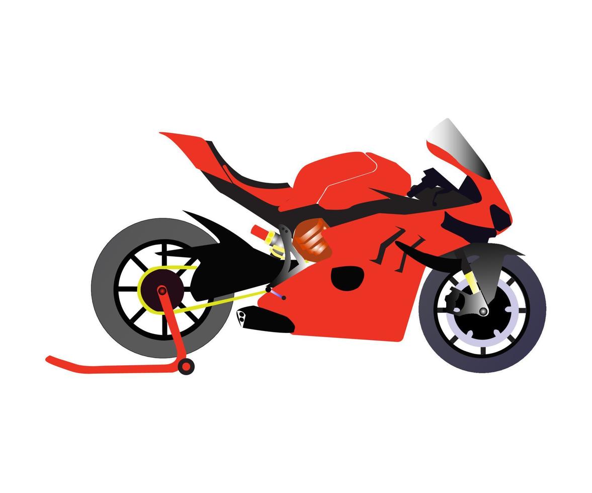 Red motorsport with paddock vector