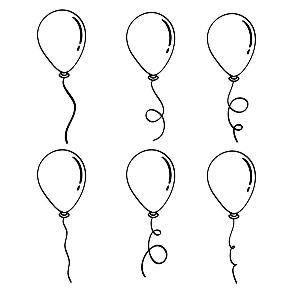 Balloon doodle Hand drawn vector icon