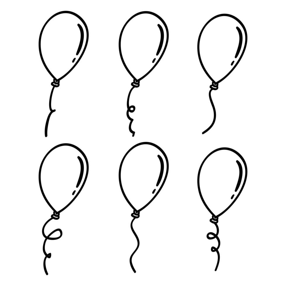 globo doodle icono de vector dibujado a mano
