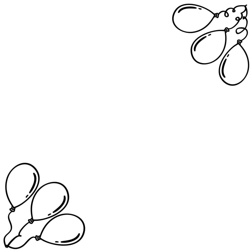 Balloon doodle Hand drawn vector icon