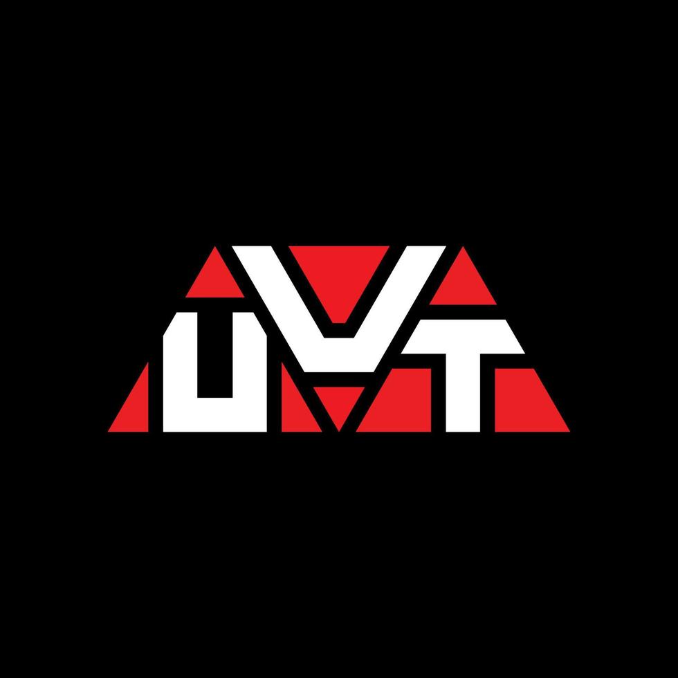 UUT triangle letter logo design with triangle shape. UUT triangle logo design monogram. UUT triangle vector logo template with red color. UUT triangular logo Simple, Elegant, and Luxurious Logo. UUT