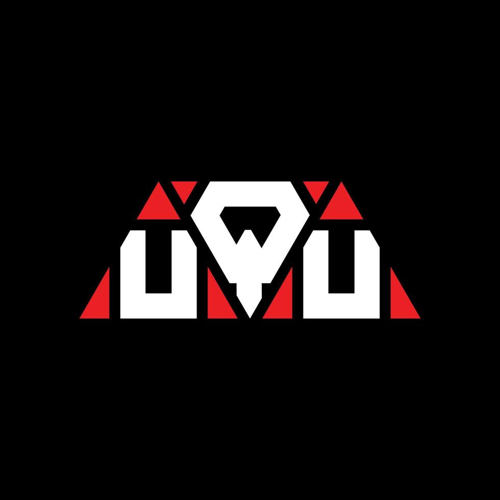 diseño de logotipo de letra triangular uqu con forma de triángulo. monograma de diseño del logotipo del triángulo uqu. plantilla de logotipo de vector de triángulo uqu con color rojo. logotipo triangular uqu logotipo simple, elegante y lujoso. uqu