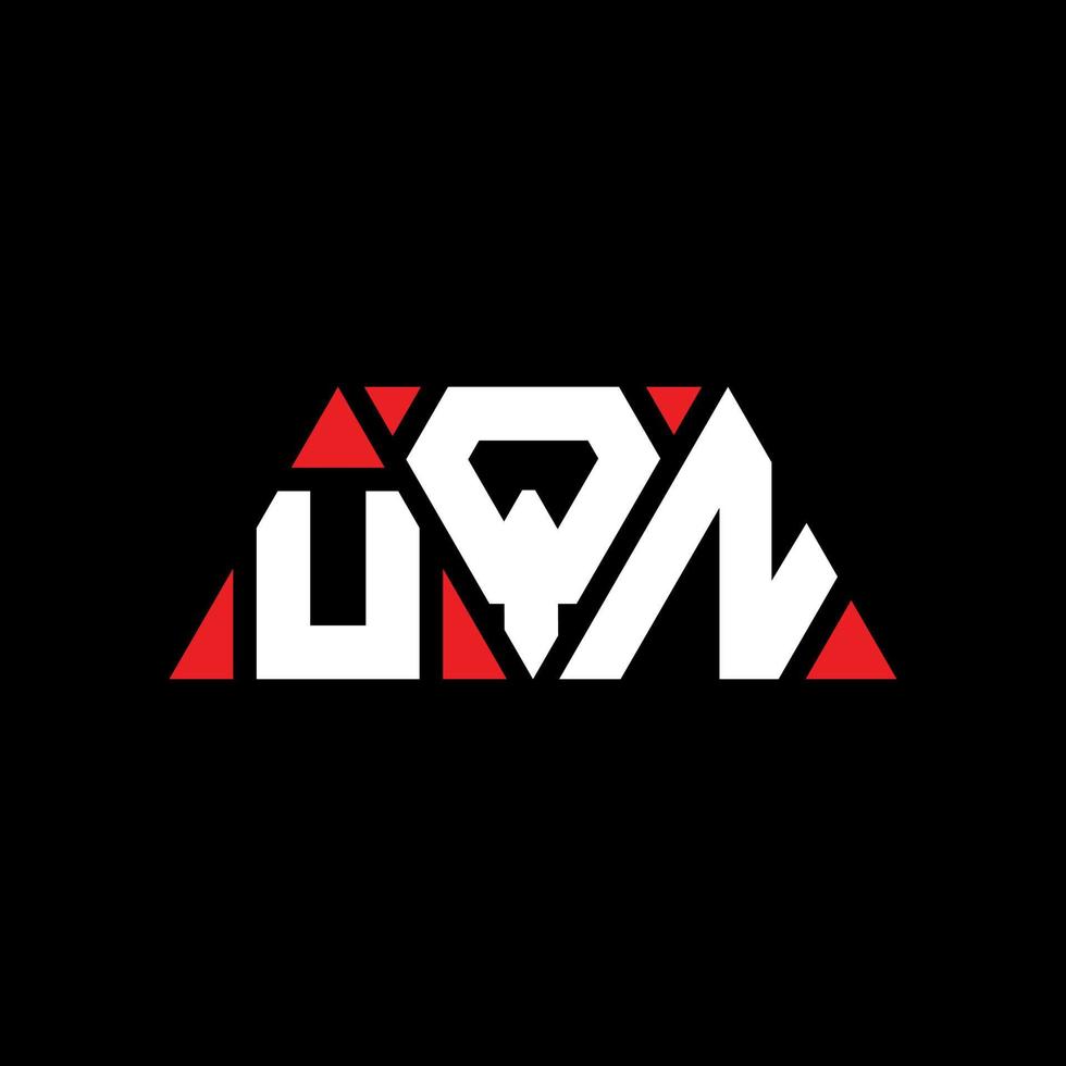 UQN triangle letter logo design with triangle shape. UQN triangle logo design monogram. UQN triangle vector logo template with red color. UQN triangular logo Simple, Elegant, and Luxurious Logo. UQN