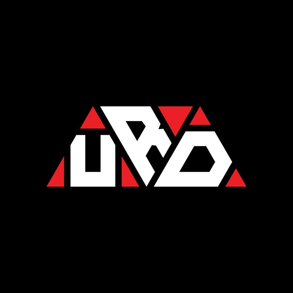diseño de logotipo de letra de triángulo urd con forma de triángulo. monograma de diseño de logotipo de triángulo urd. plantilla de logotipo de vector de triángulo urd con color rojo. logo triangular urd logo simple, elegante y lujoso. urd