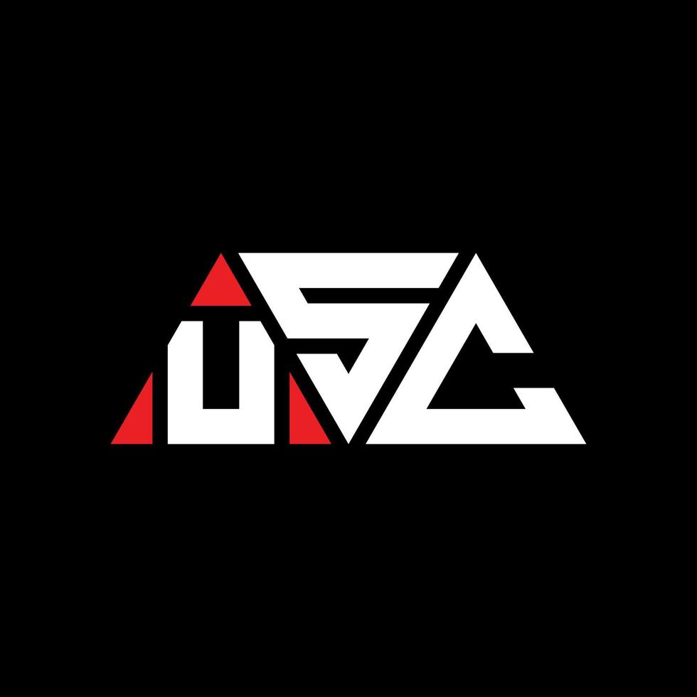 USC triangle letter logo design with triangle shape. USC triangle logo design monogram. USC triangle vector logo template with red color. USC triangular logo Simple, Elegant, and Luxurious Logo. USC