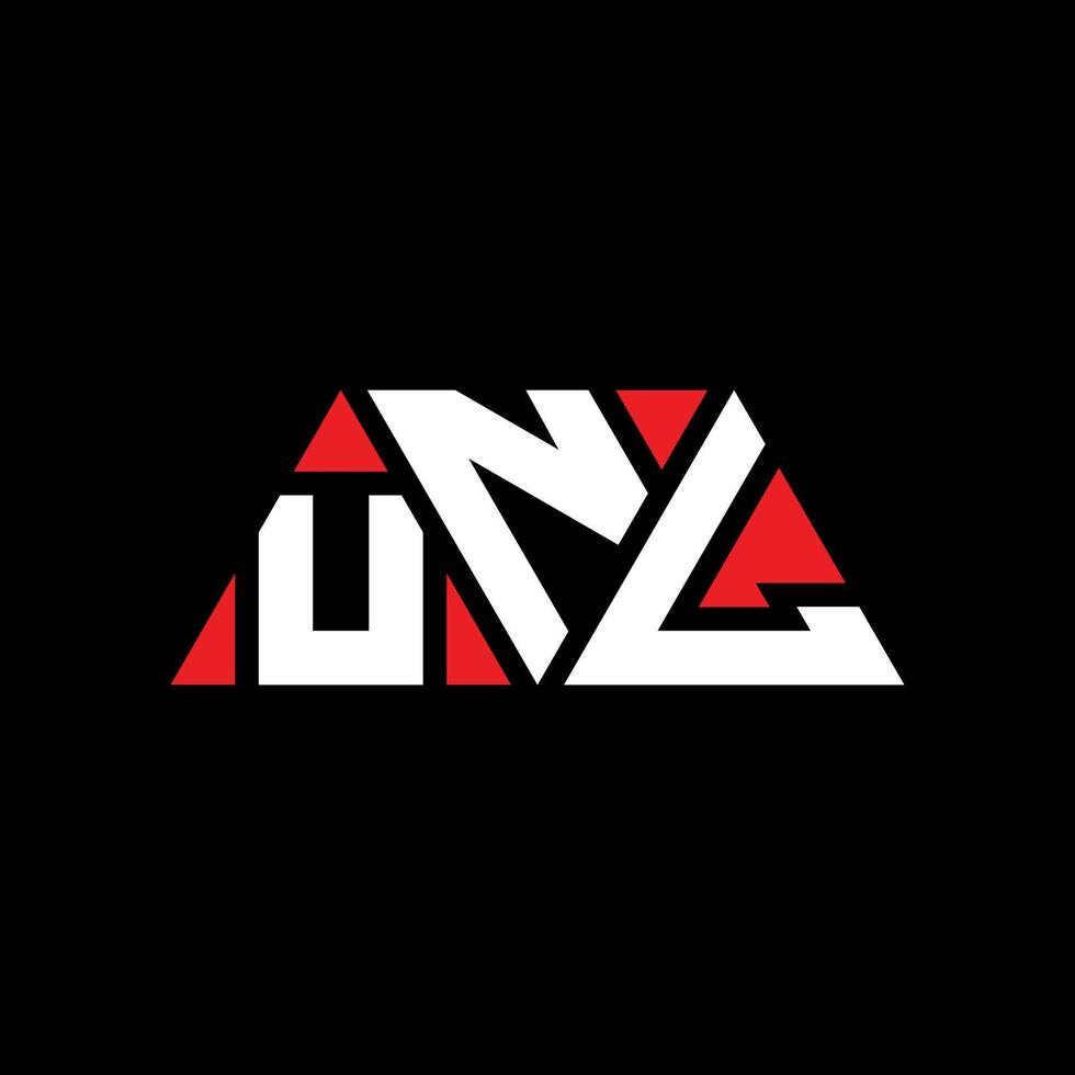 unl diseño de logotipo de letra triangular con forma de triángulo