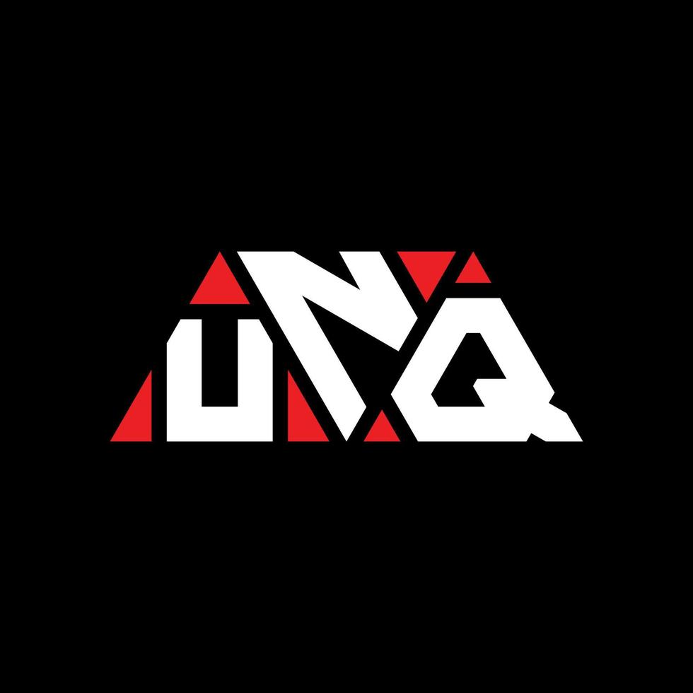 UNQ triangle letter logo design with triangle shape. UNQ triangle logo ...