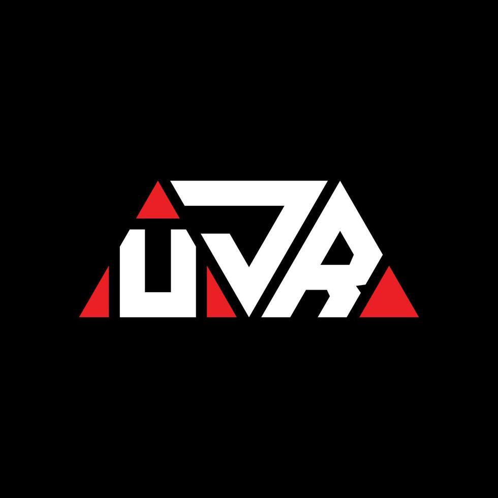 Diseño de logotipo de letra triangular ujr con forma de triángulo. monograma de diseño del logotipo del triángulo ujr. plantilla de logotipo de vector de triángulo ujr con color rojo. logotipo triangular ujr logotipo simple, elegante y lujoso. ujr