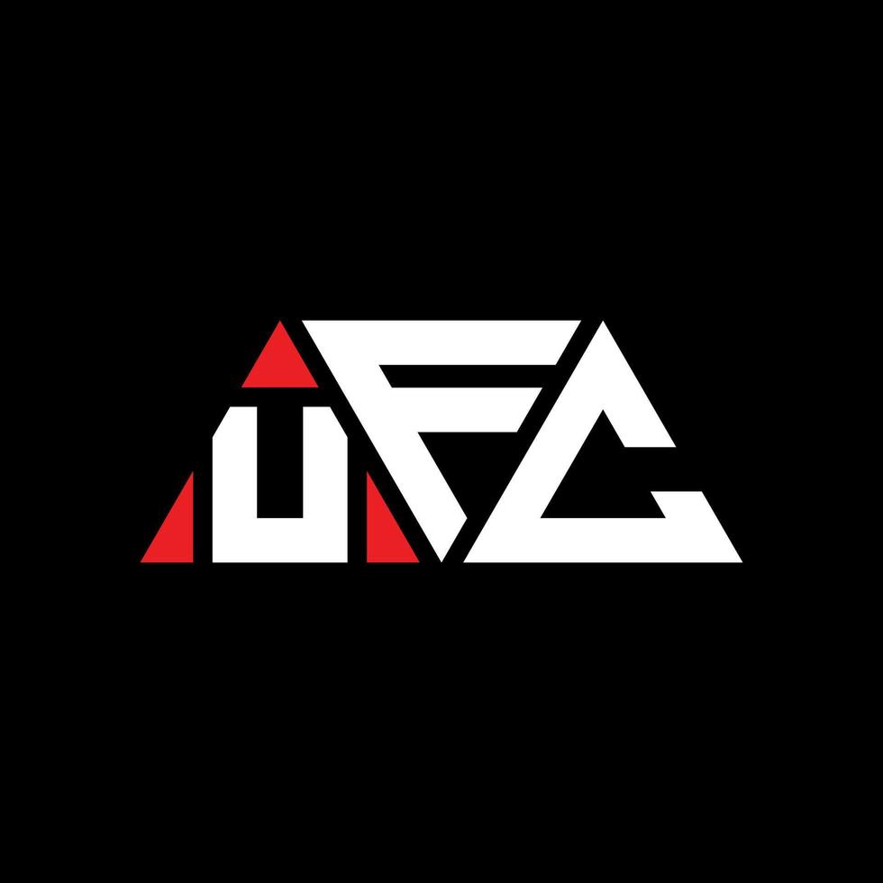 UFC triangle letter logo design with triangle shape. UFC triangle logo design monogram. UFC triangle vector logo template with red color. UFC triangular logo Simple, Elegant, and Luxurious Logo. UFC