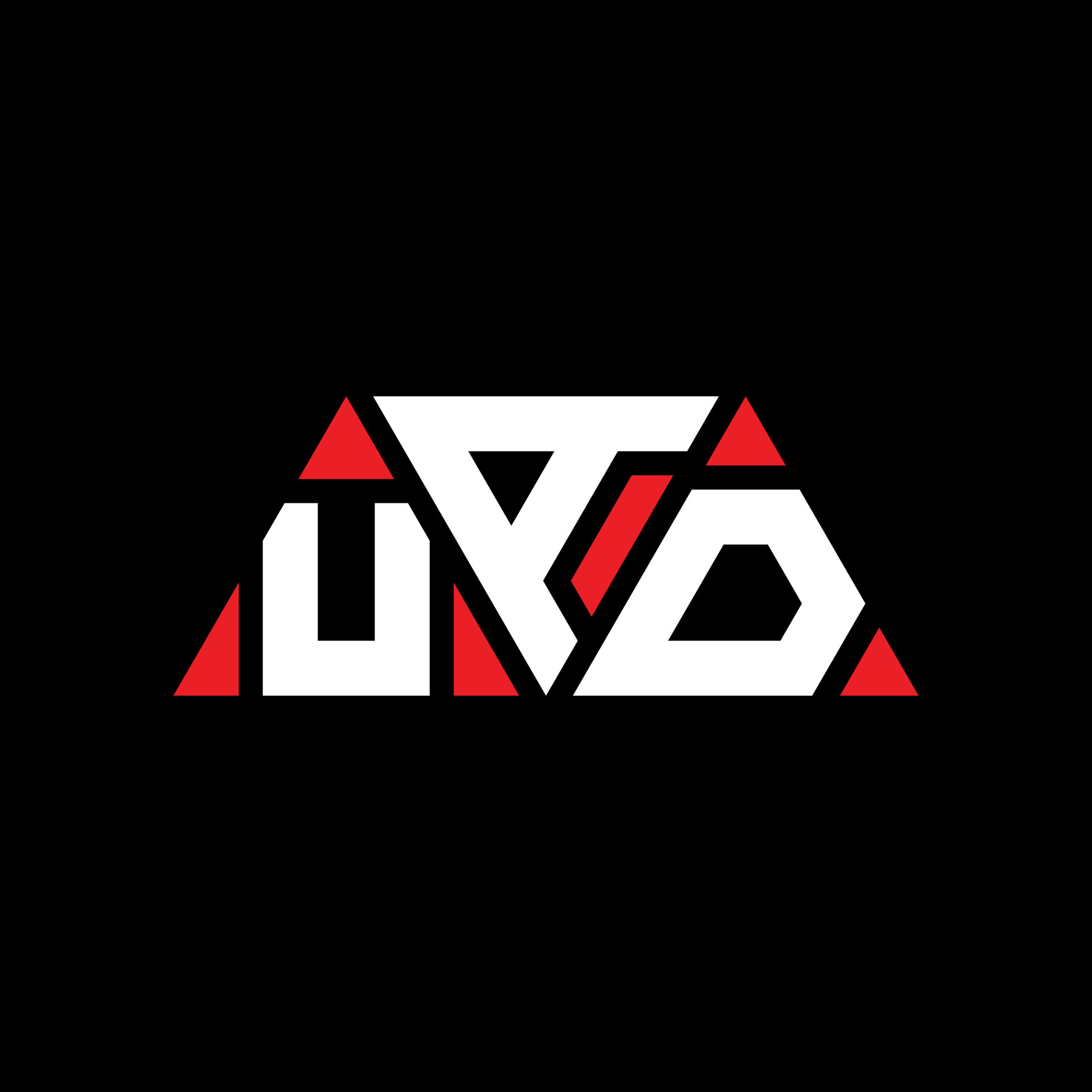 UAD triangle letter logo design with triangle shape UAD triangle logo UAD triangle letter logo design with triangle shape UAD triangle logo