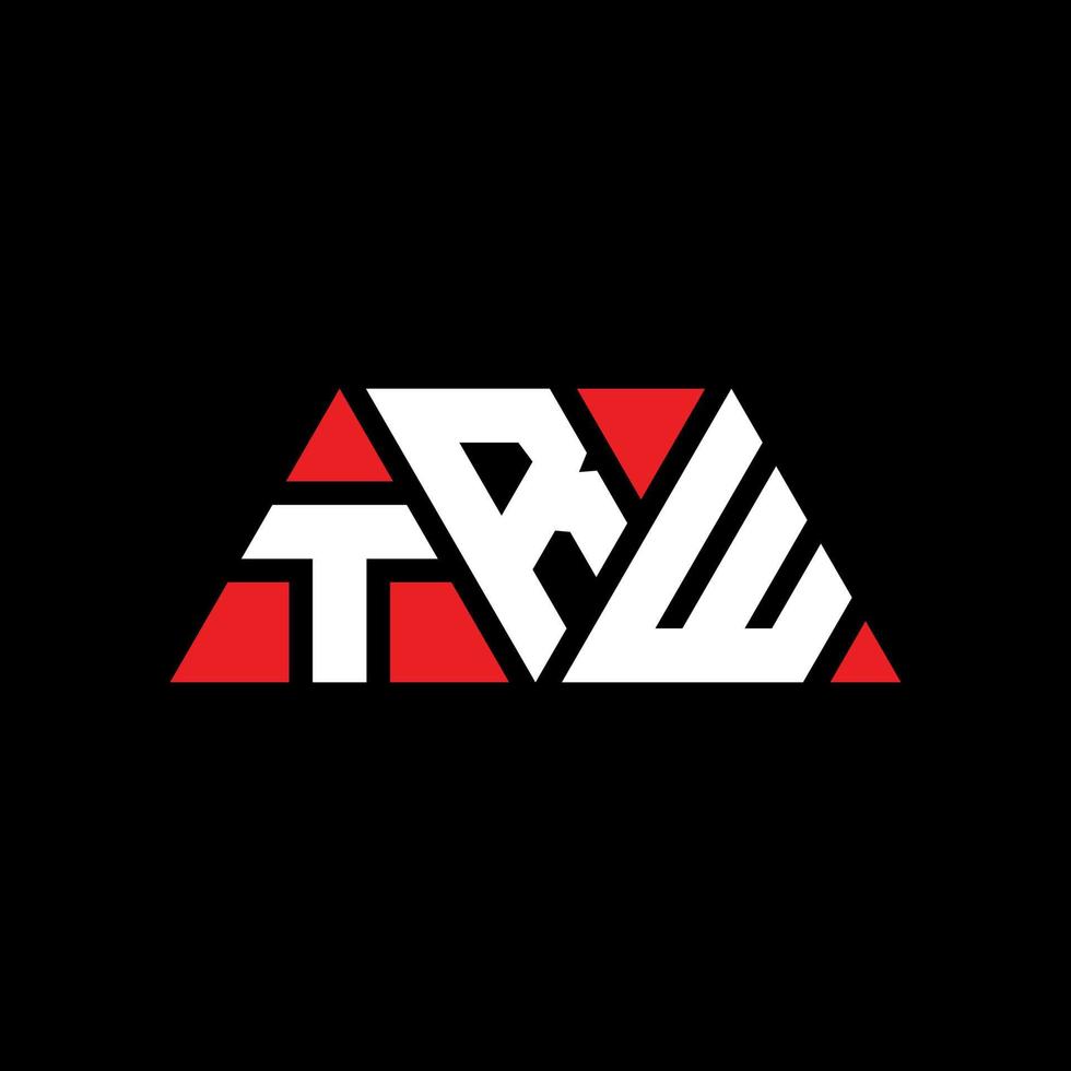 diseño de logotipo de letra de triángulo trw con forma de triángulo. monograma de diseño de logotipo de triángulo trw. plantilla de logotipo de vector de triángulo trw con color rojo. logotipo triangular trw logotipo simple, elegante y lujoso. trw