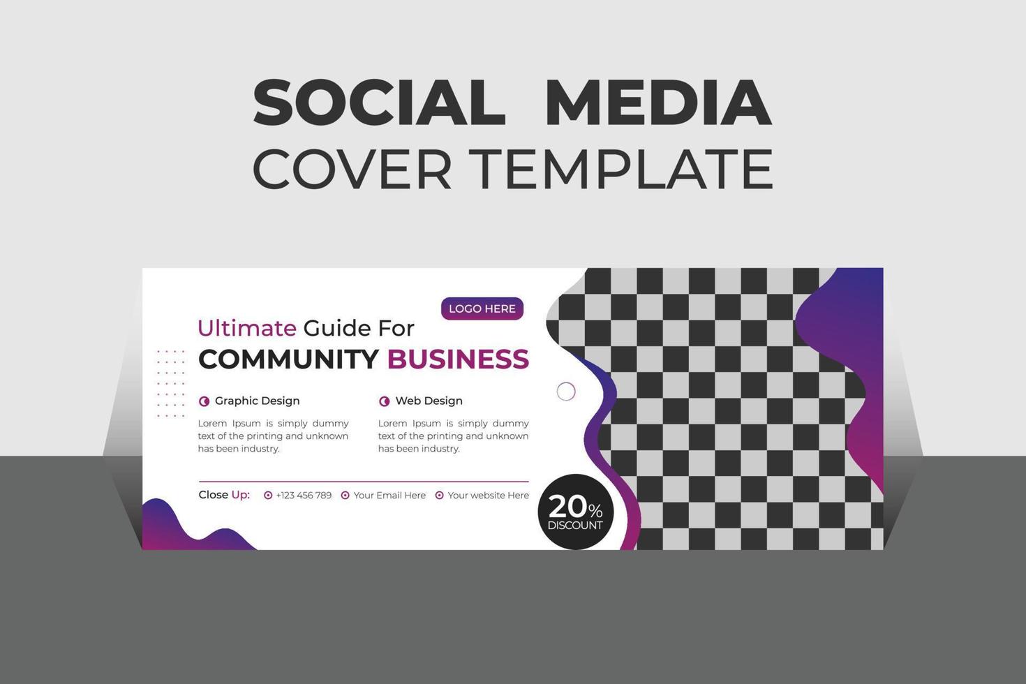 Creative Corporate Business Social Media Cover Design Template, Banner Template and Web Banner Template Design. vector
