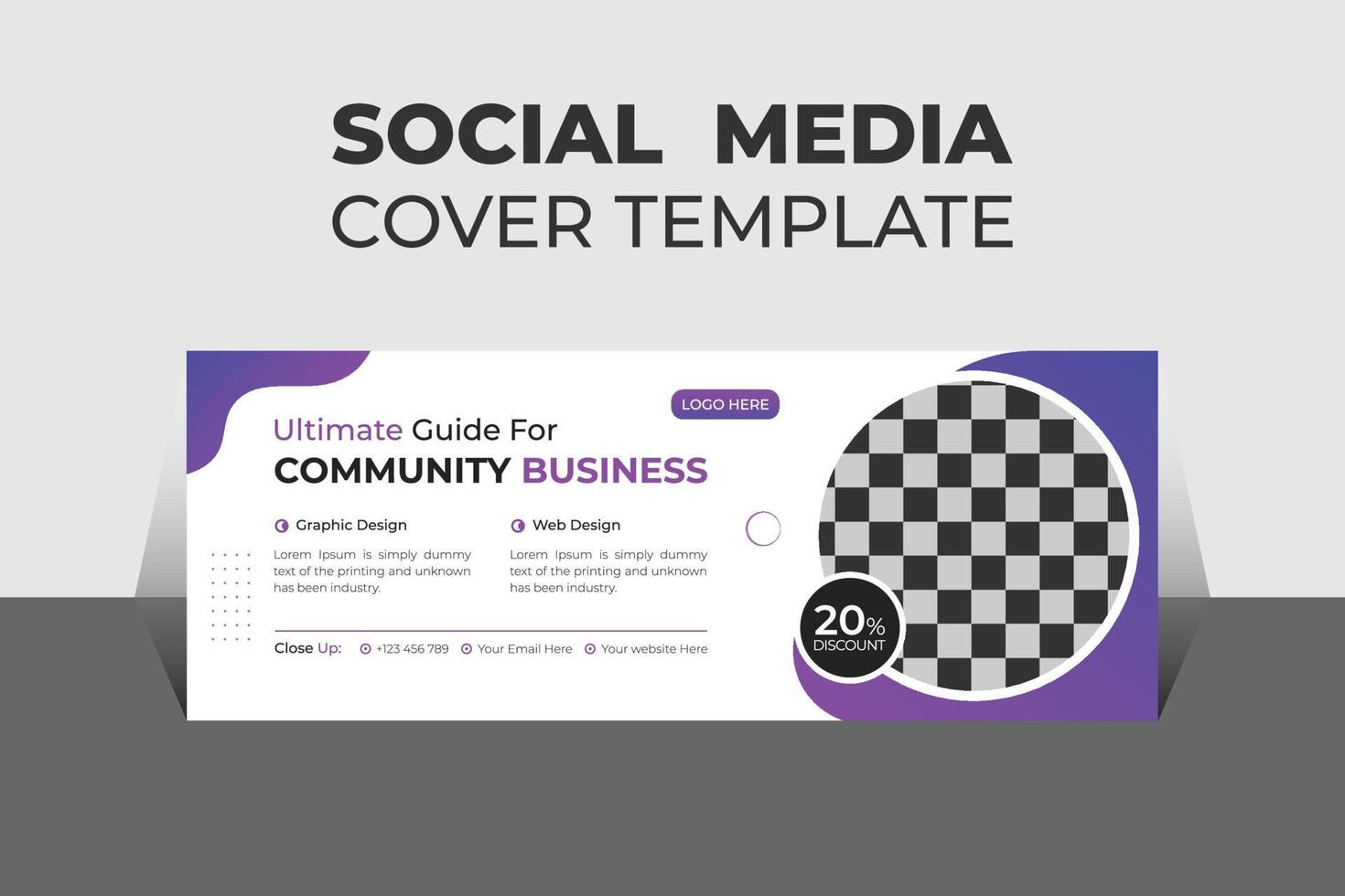 plantilla de diseño de portada de medios sociales de negocios corporativos creativos, plantilla de banner y diseño de plantilla de banner web. vector