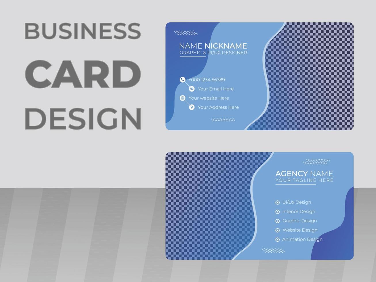 Vector Modern Creative  Business Card Template and name card, horizontal simple clean template vector design, layout.