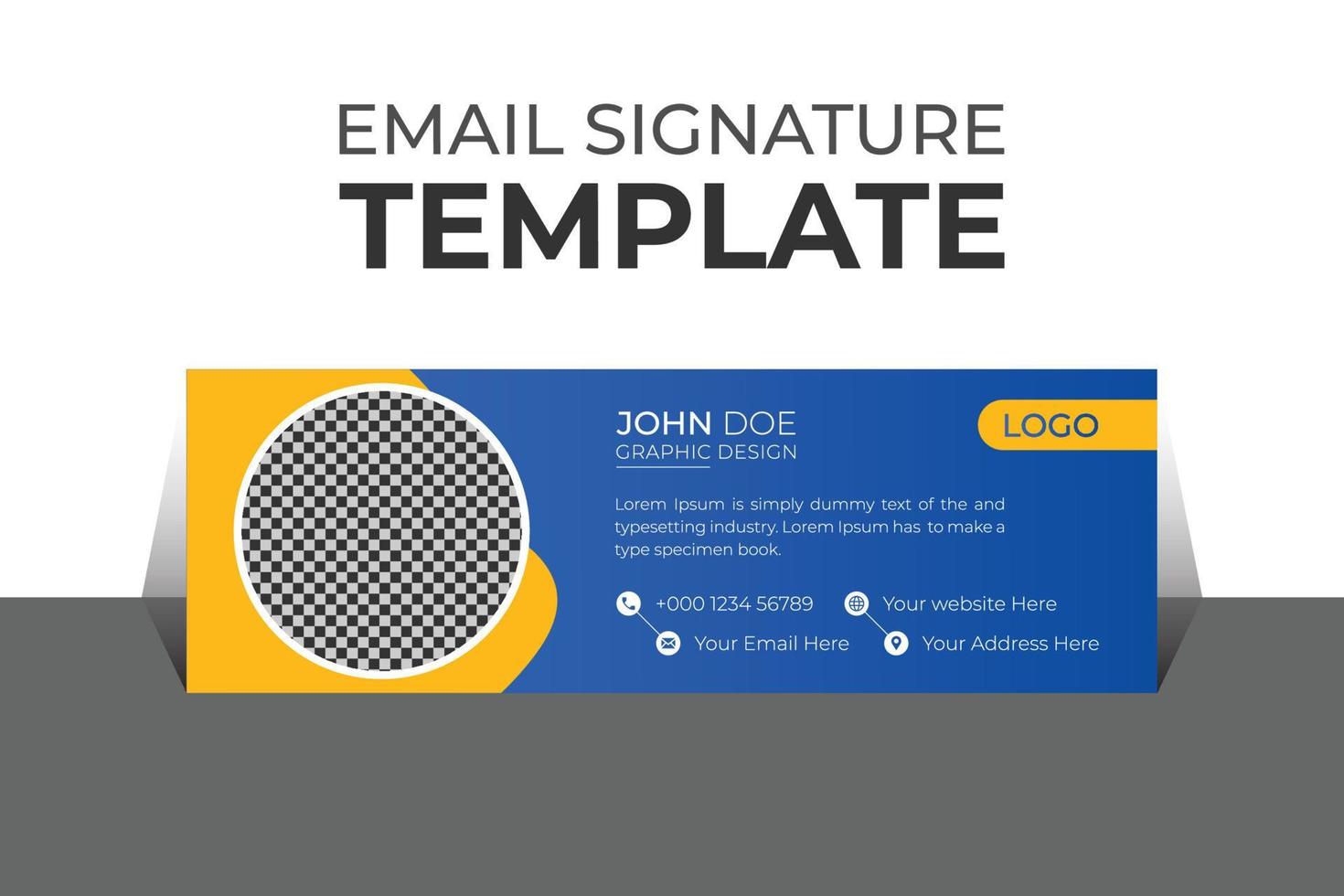 Professional organic business and corporate email signature Template Vector Design and Modern and Minimal Layout.