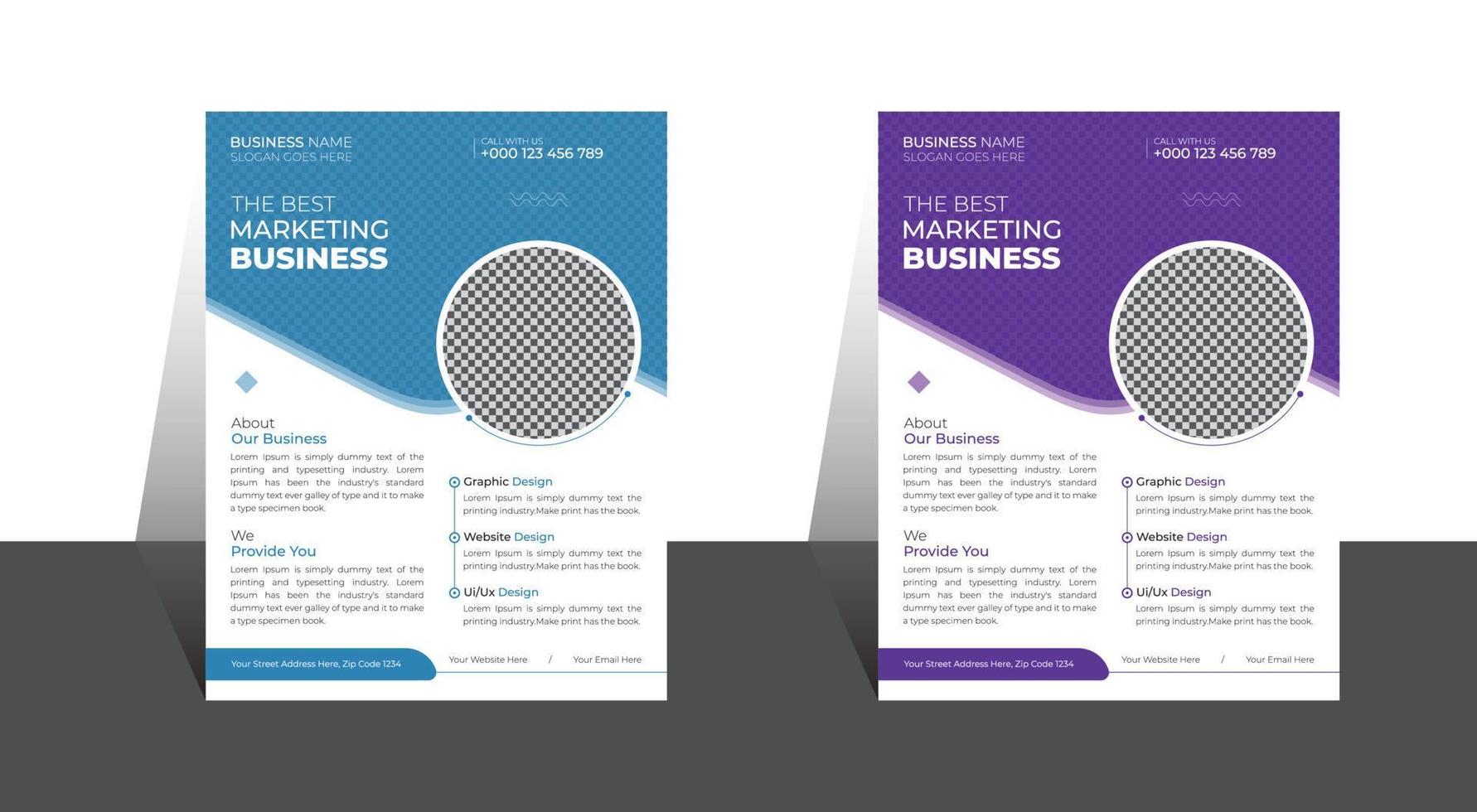 Corporate Business Flyer Design Template in A4. Brochure, Annual Report, Magazine,Poster, Business Presentation, Flyer, Website, Vector file, trend Cover Organic.
