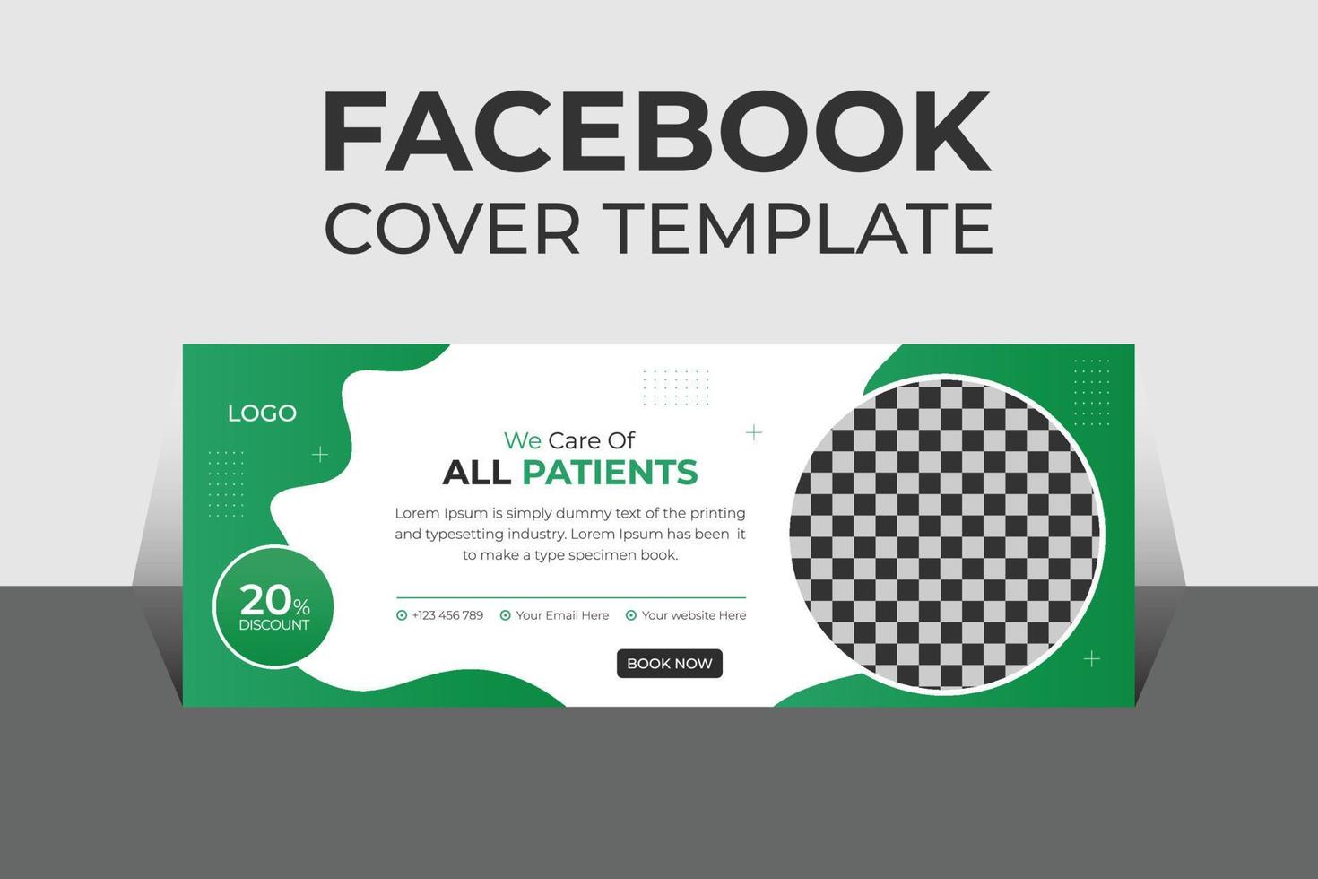 Modern Medical Health Social Media Cover Design Template, Banner Template and Web Banner Template Design for Social Media. vector