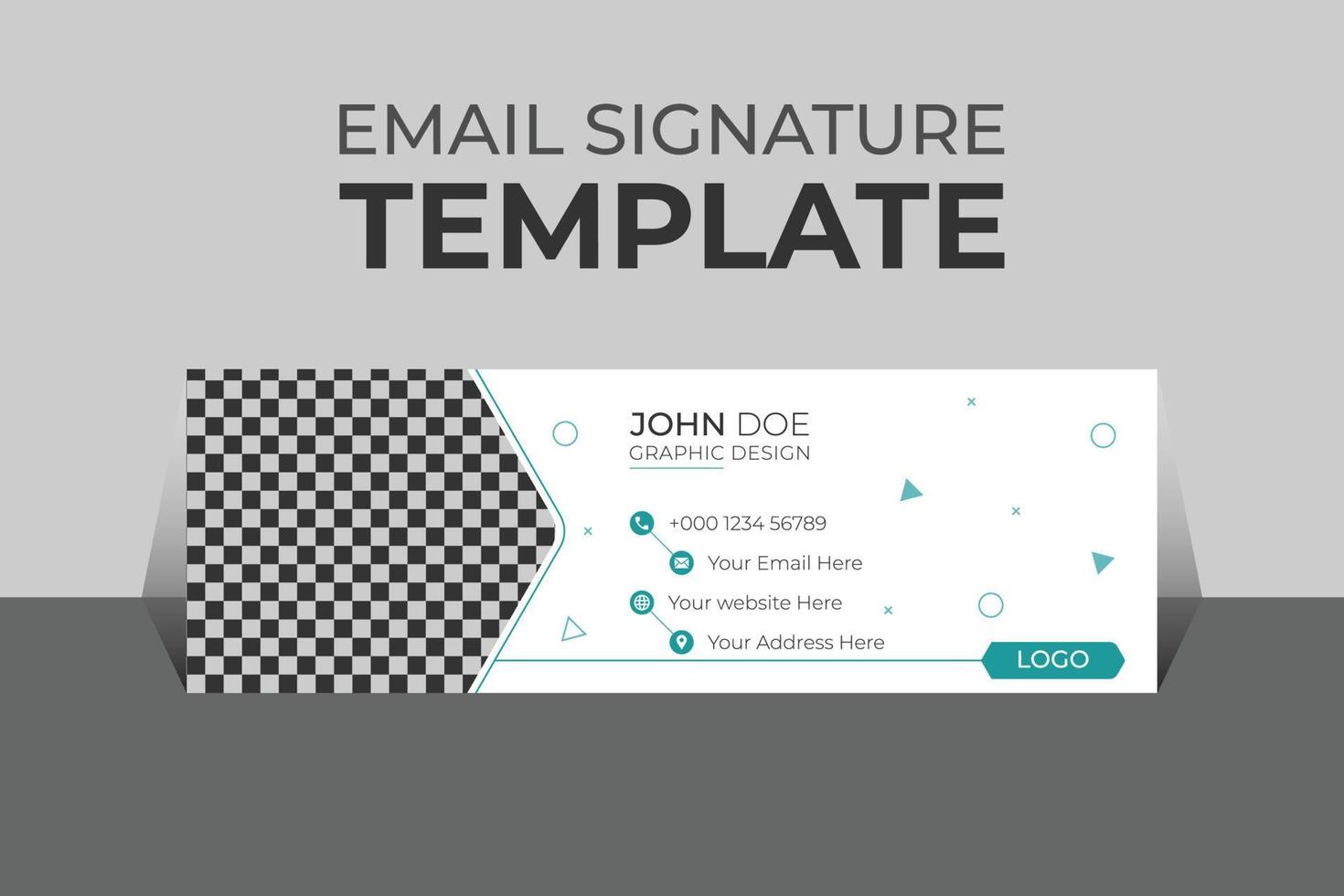 Professional organic business and corporate email signature Template Vector Design and Modern and Minimal Layout.