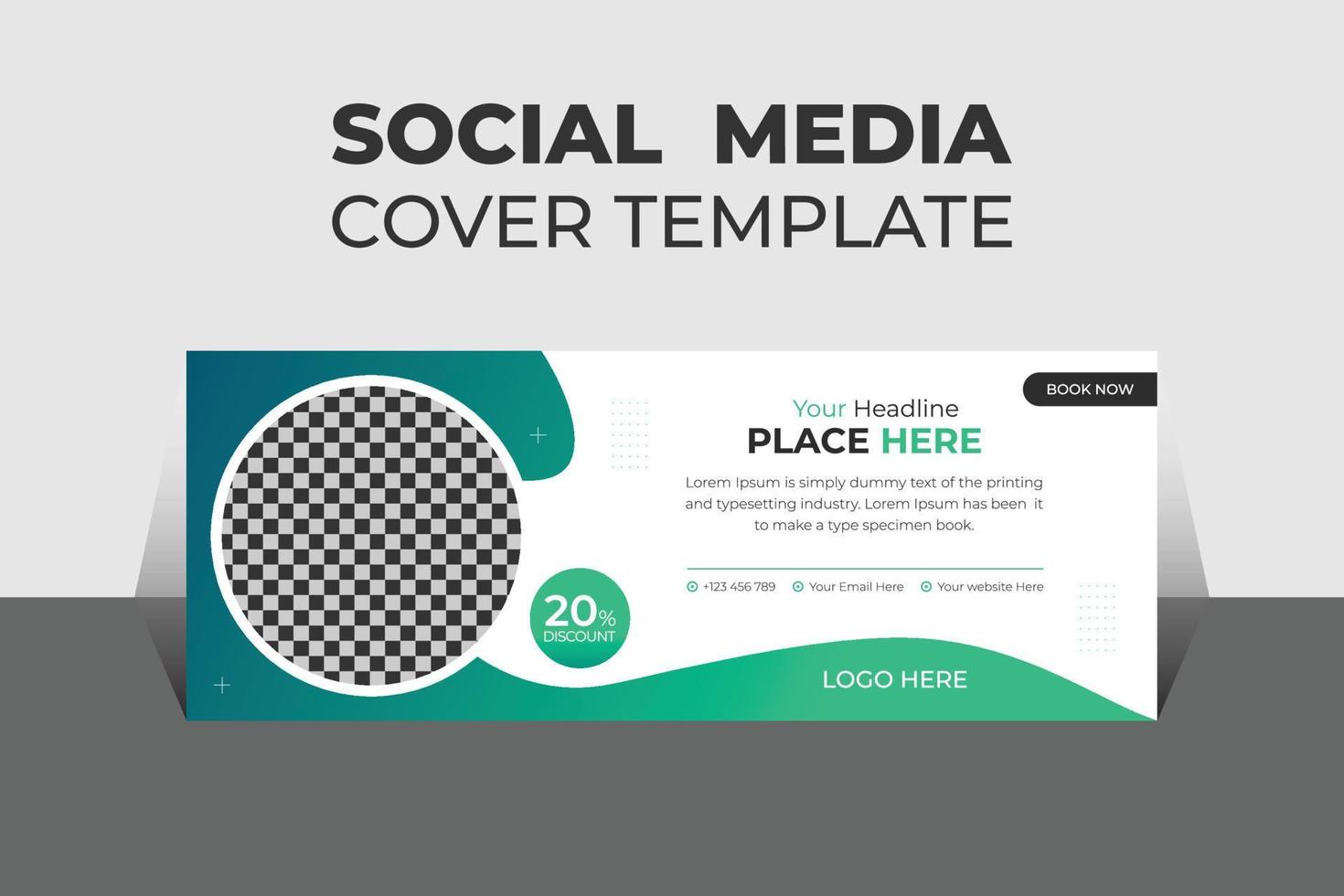 Modern Medical Health Social Media Cover Design Template, Banner Template and Web Banner Template Design for Social Media. vector