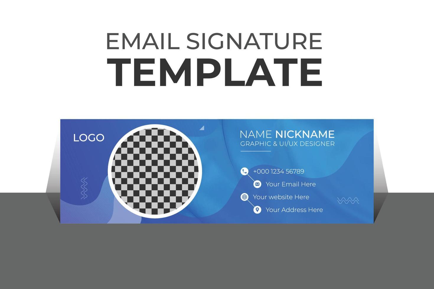 Professional organic business and corporate email signature Template Vector Design and Modern and Minimal Layout.