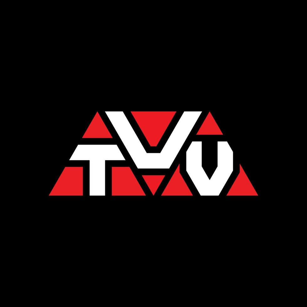 diseño de logotipo de letra triangular tuv con forma de triángulo. monograma de diseño de logotipo de triángulo tuv. plantilla de logotipo de vector de triángulo tuv con color rojo. logo triangular tuv logo simple, elegante y lujoso. tuv