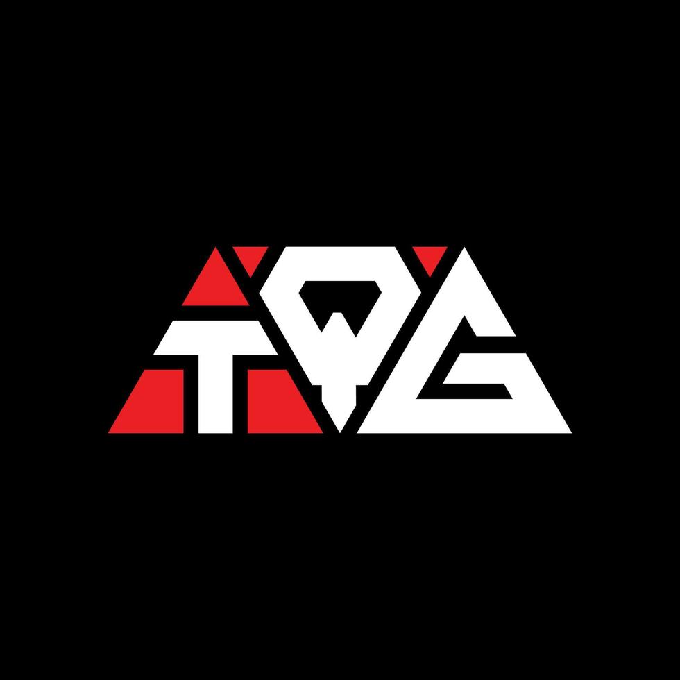 diseño de logotipo de letra triangular tqg con forma de triángulo. monograma de diseño de logotipo de triángulo tqg. plantilla de logotipo de vector de triángulo tqg con color rojo. logotipo triangular tqg logotipo simple, elegante y lujoso. tqg