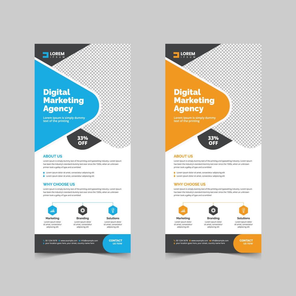 Modern dl flyer template design for a business proposal, corporate, advertisement, marketing, promotion vector