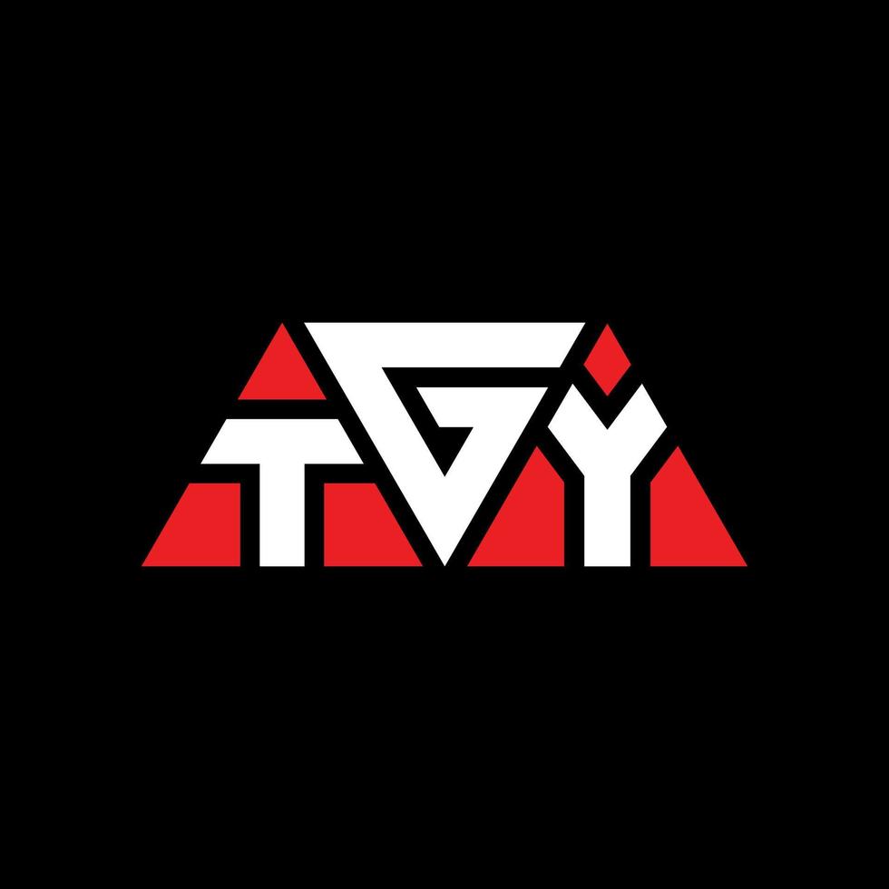 TGY triangle letter logo design with triangle shape. TGY triangle logo design monogram. TGY triangle vector logo template with red color. TGY triangular logo Simple, Elegant, and Luxurious Logo. TGY