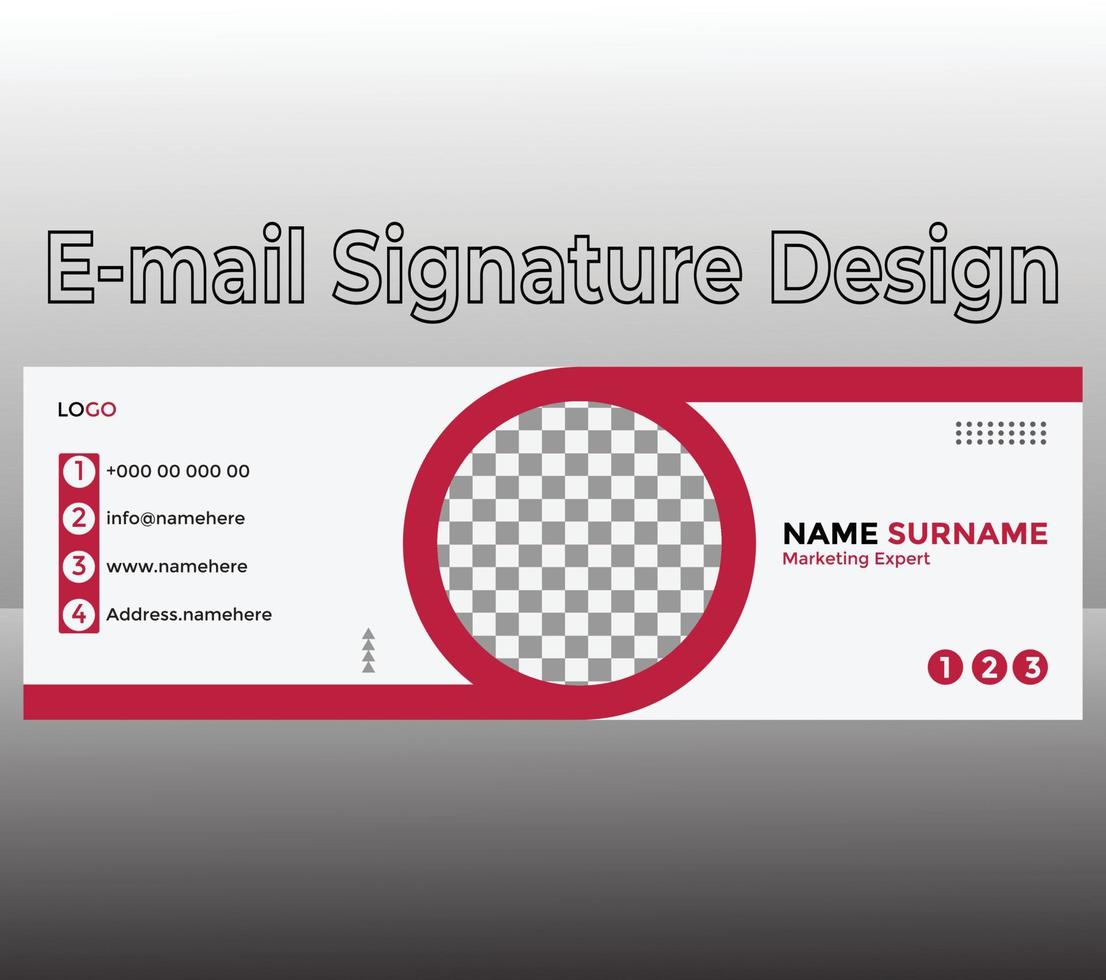 Email Signature design template vector