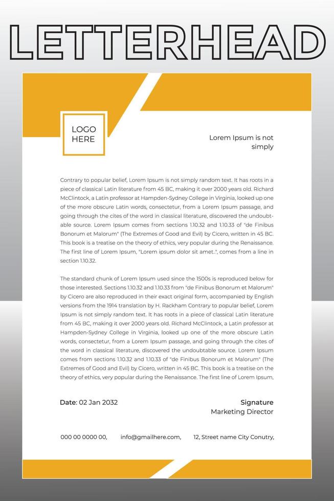 Letterhead design template vector