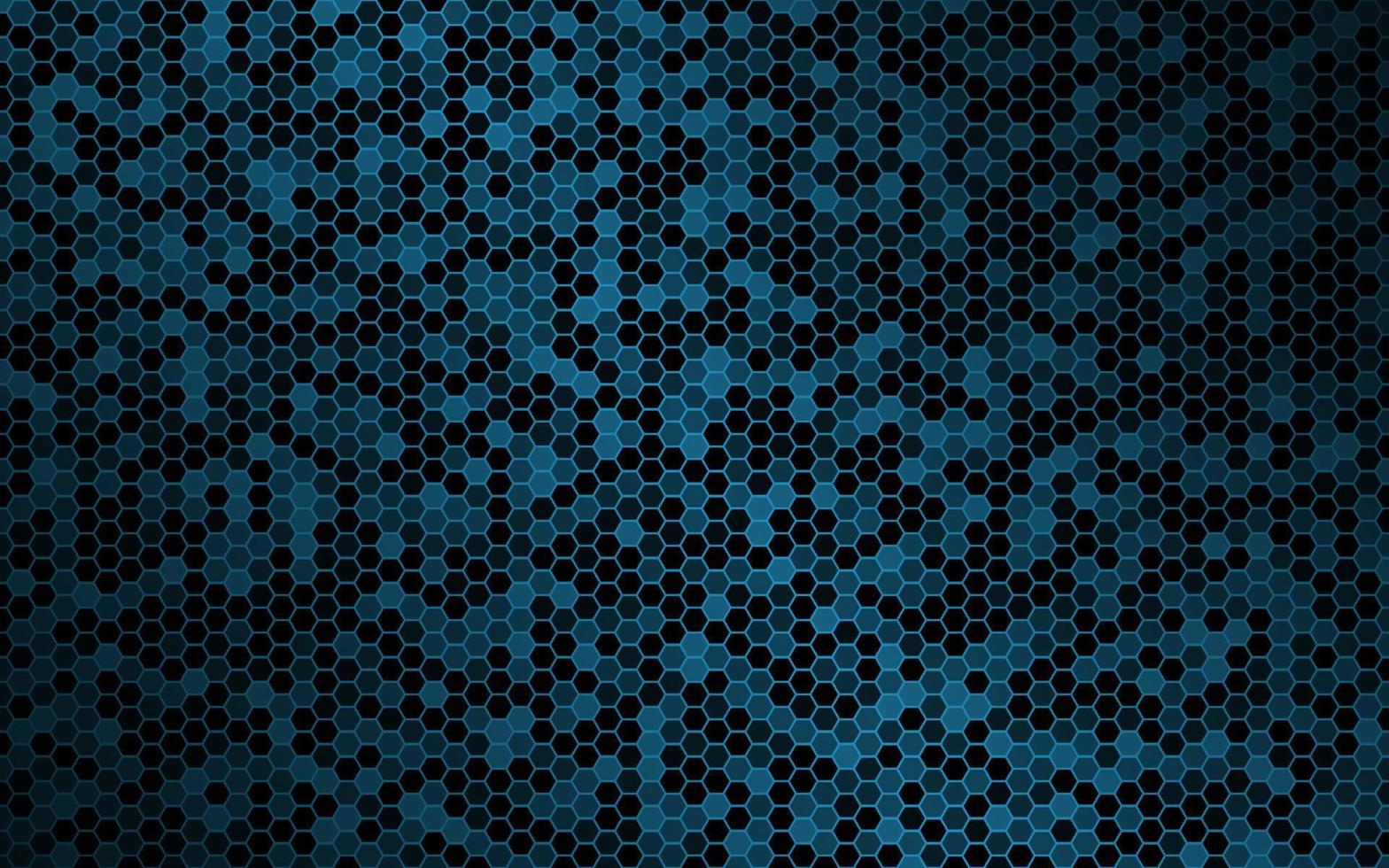 Dark blue vector background with hexagonal mesh. Modern geometric texture. Simple design illustration