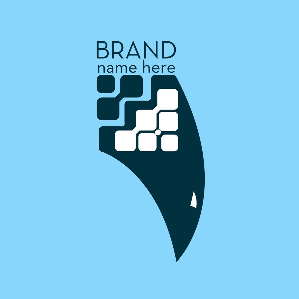 tech brand logo vector