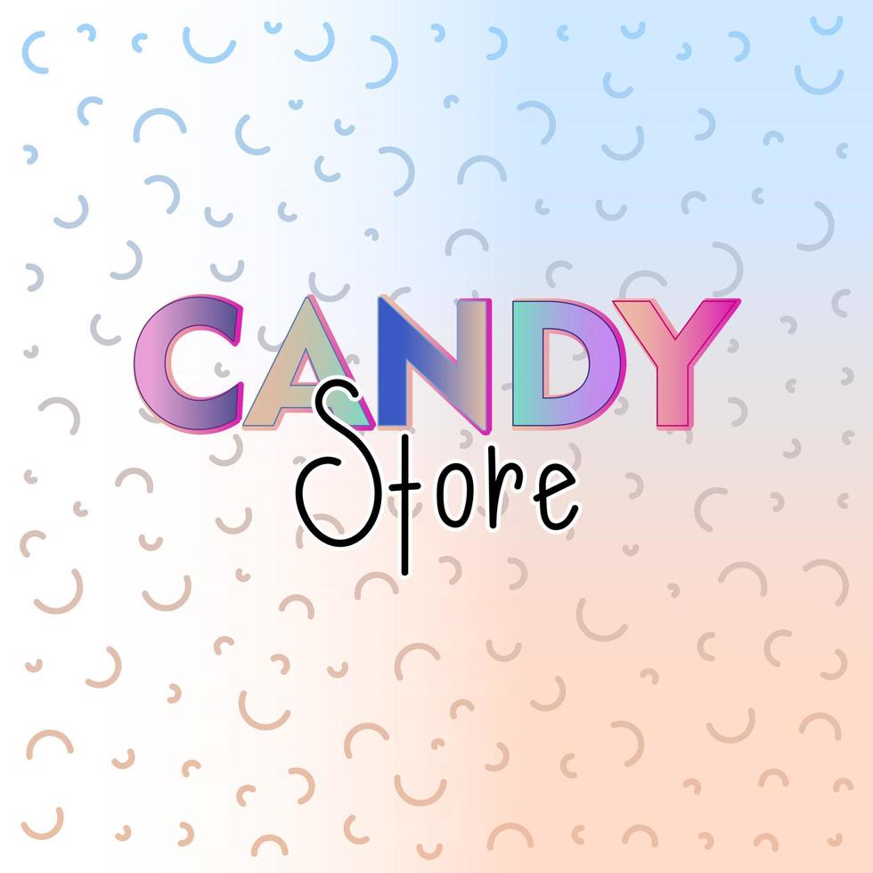 candy store logo vector