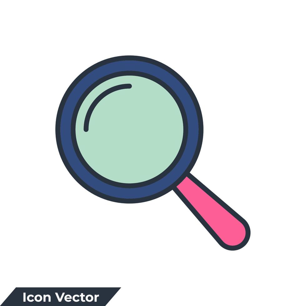 Magnifying glass icon logo vector illustration. search symbol template for graphic and web design collection