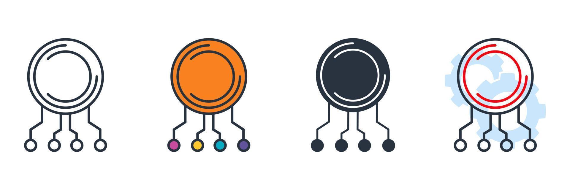 mind map icon logo vector illustration. mind mapping symbol template ...