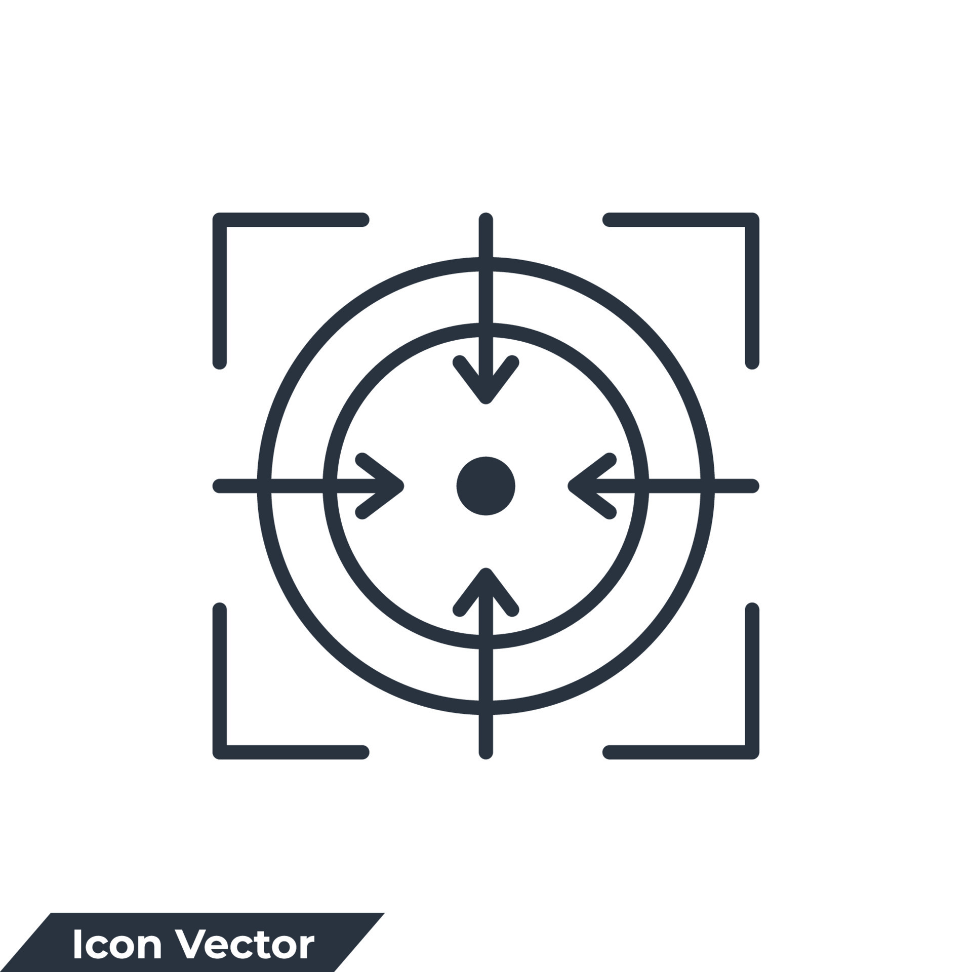 focus icon logo vector illustration. target symbol template for graphic ...