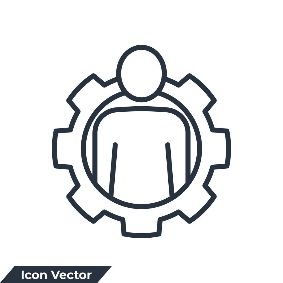 Employee icon logo vector illustration. Management people symbol template for graphic and web design collection