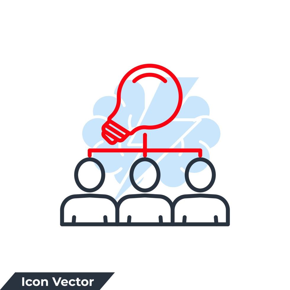 Teamwork icon logo vector illustration. collaboration symbol template for graphic and web design collection