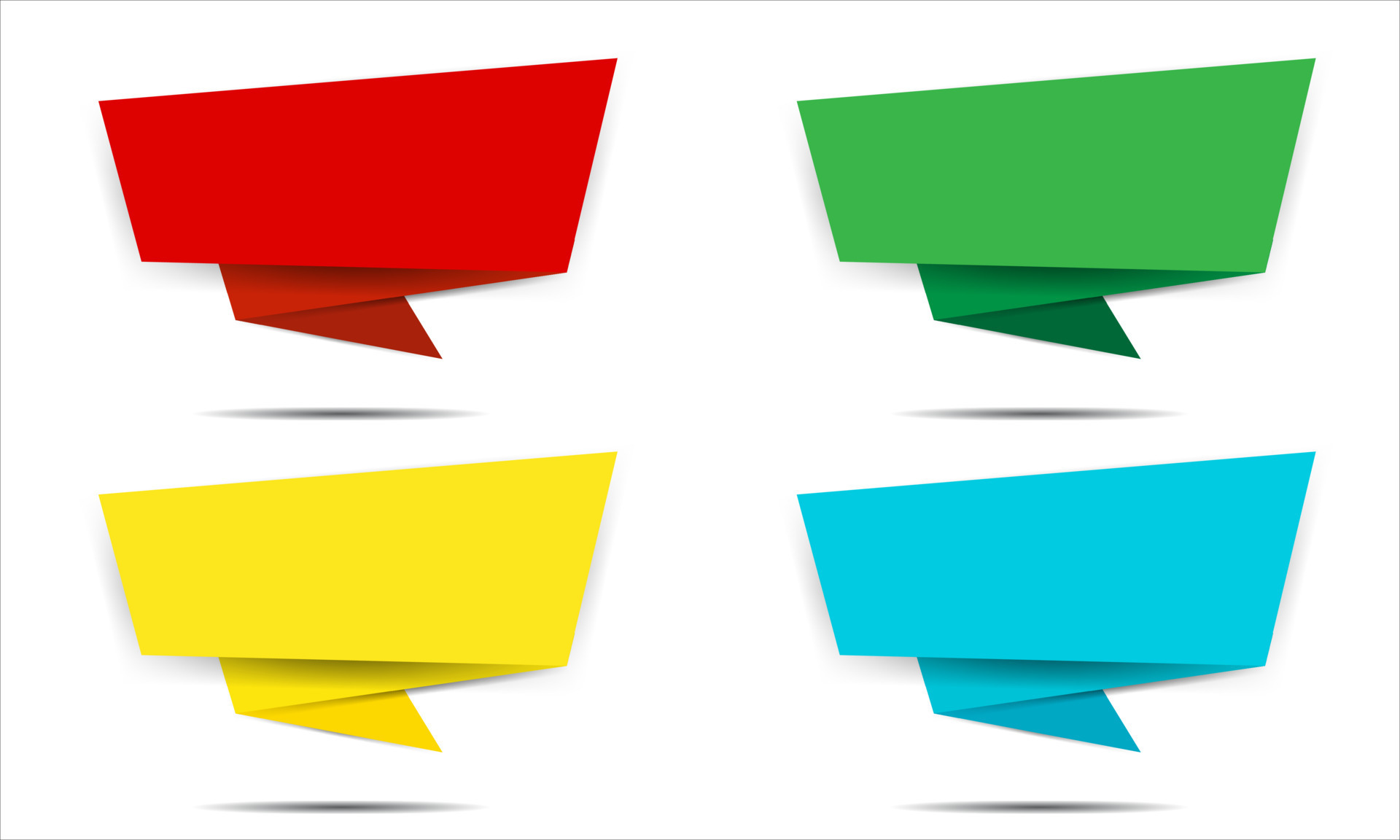set-of-flat-banner-geometric-paper-design-template-9317015-vector-art