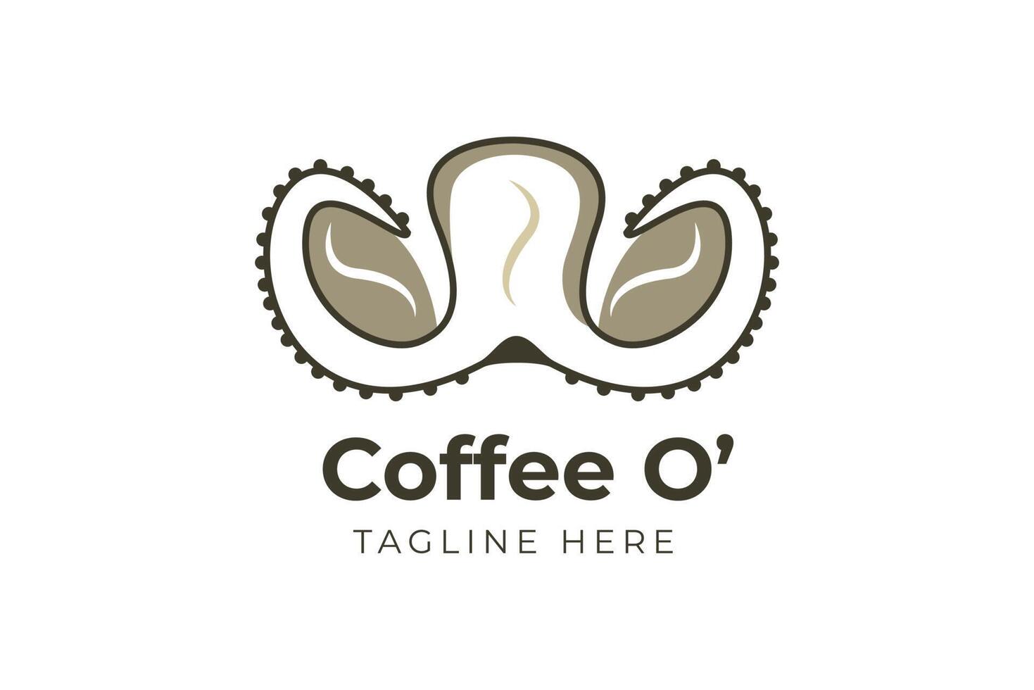 plantilla de logotipo de pulpo de café moderno vector