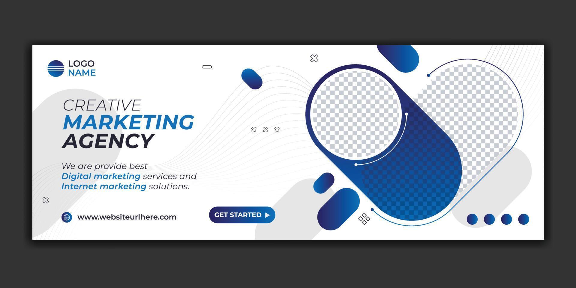 digital marketing banner social media banner design vector