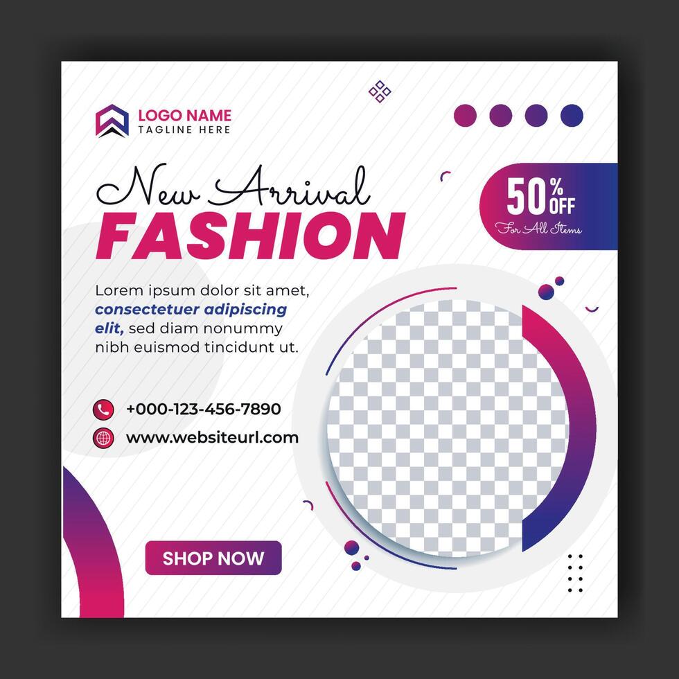 fashion sale banner design for social media and facebook cover vector