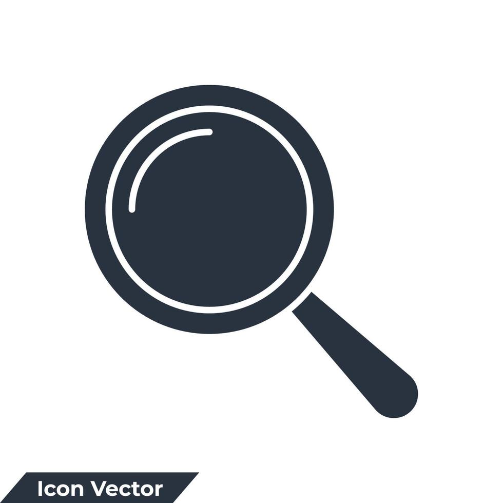 Magnifying glass icon logo vector illustration. search symbol template for graphic and web design collection