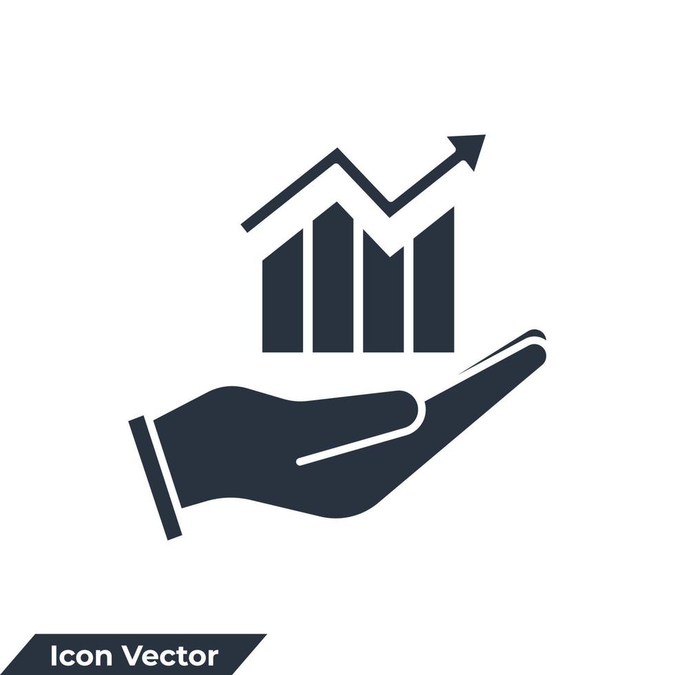 growth icon logo vector illustration. bar graph symbol template for graphic and web design collection