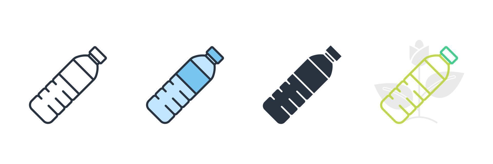 Water Bottle icon logo vector illustration. Plastic bottle symbol template for graphic and web design collection