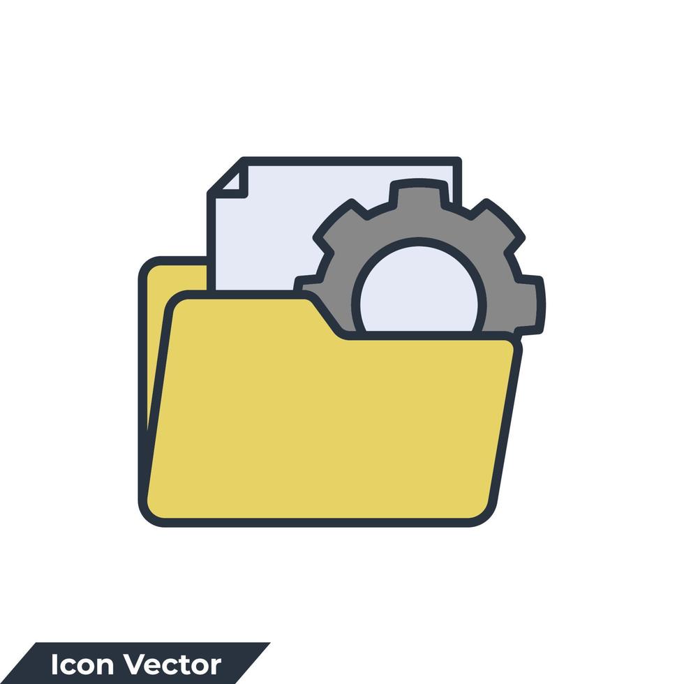 data management icon logo vector illustration. document project symbol template for graphic and web design collection