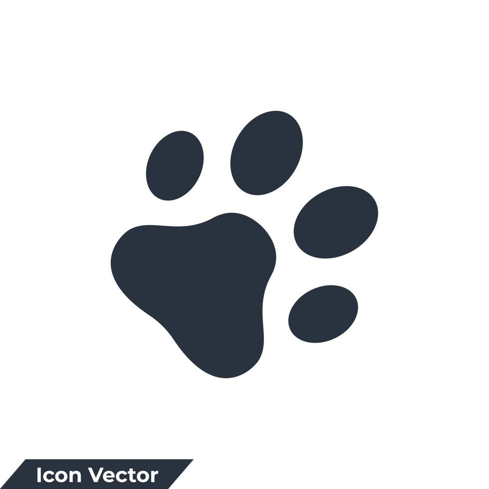 fauna icon logo vector illustration. paw print symbol template for graphic and web design collection