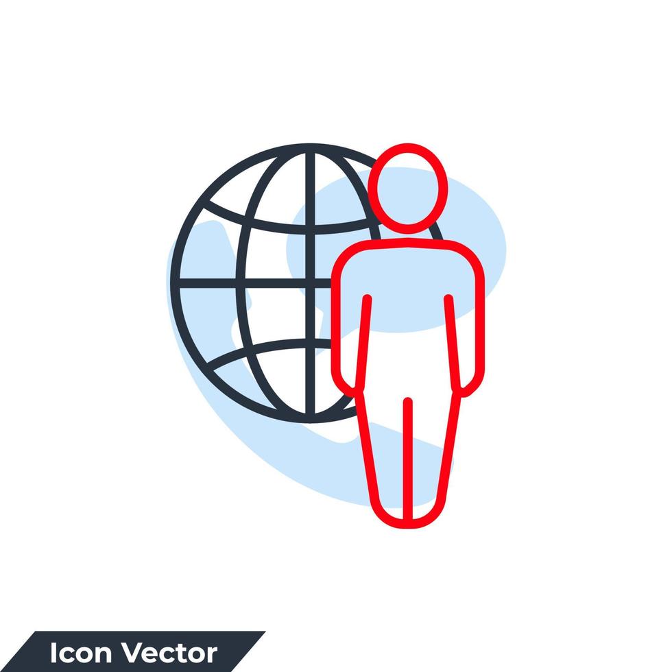 externalizar la ilustración del vector del logotipo del icono. plantilla de símbolo de subcontratación para la colección de diseño gráfico y web
